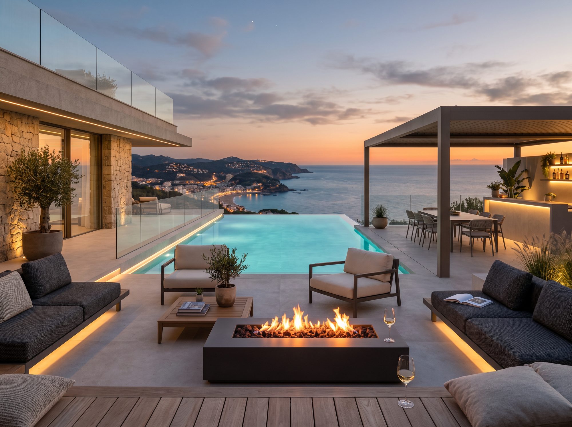 Construcción de obra nueva con piscina y terraza